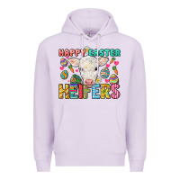 Lilac Happy Easter Heifers Easter Day Premium Hoodie - HowdyJamesFarm