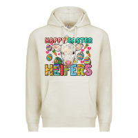 Oatmeal Heather Happy Easter Heifers Easter Day Premium Hoodie - HowdyJamesFarm