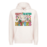 Pale Pink Happy Easter Heifers Easter Day Premium Hoodie - HowdyJamesFarm