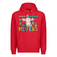 Red Happy Easter Heifers Easter Day Premium Hoodie - HowdyJamesFarm