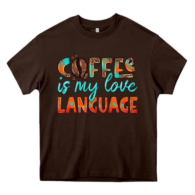 Coffee Is My Love Language Heavy Core Tee by HRA Design Shop | Teevron