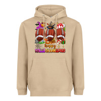 Mushroom happy hallothanksmas football Heavyweight Hoodie - texasbilliewilder