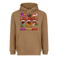 Happy Hallothanksmas Football Heavyweight Hoodie | Teevron