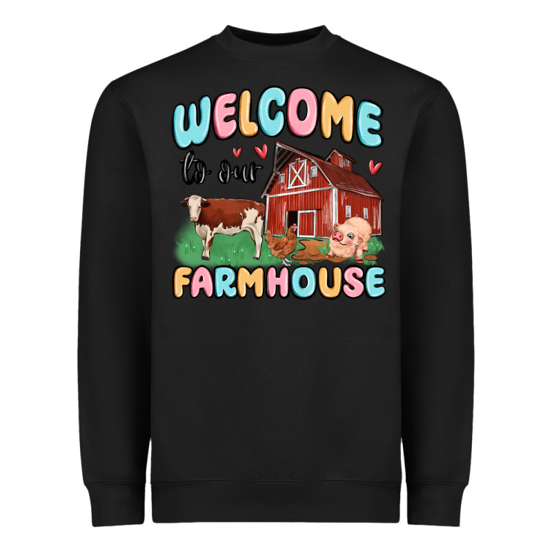 Welcome To Our Farmhouse Heavyweight Sweatshirt by MaliasSmallBusiness | Teevron