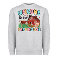 Heather Grey welcome to our farmhouse Heavyweight Sweatshirt - MaliasSmallBusiness