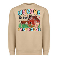 Mushroom welcome to our farmhouse Heavyweight Sweatshirt - MaliasSmallBusiness