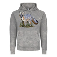 Cloud Rock Gray Fox Vintage Hoodie - LillyAllenDesigns