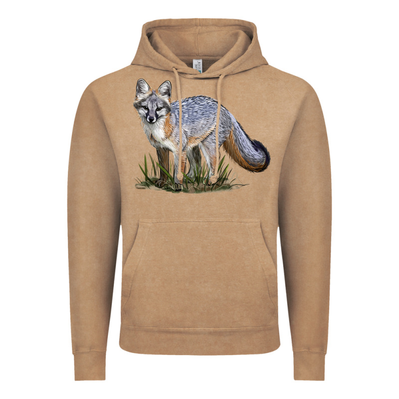 Gray Fox Vintage Hoodie by LillyAllenDesigns | Teevron