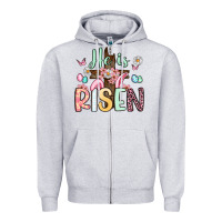 Heather Grey he is risen Zipper Hoodie - Artiststas