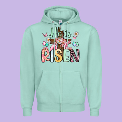 He Is Risen Zipper Hoodie Designed By Artiststas