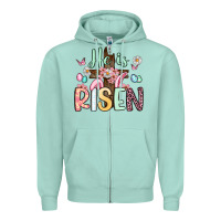 Seafoam he is risen Zipper Hoodie - Artiststas
