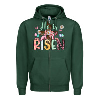 Sports Green he is risen Zipper Hoodie - Artiststas