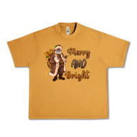 Peanut Butter merry and bright black santa Urban Heavy Tee - MaliasSmallBusiness