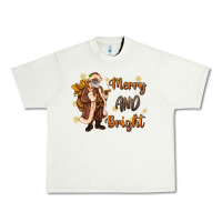 Pistachio merry and bright black santa Urban Heavy Tee - MaliasSmallBusiness