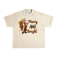 Sandshell merry and bright black santa Urban Heavy Tee - MaliasSmallBusiness