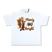 White merry and bright black santa Urban Heavy Tee - MaliasSmallBusiness