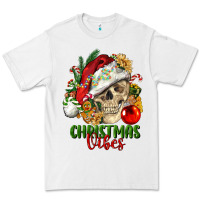 White Christmas Vibes Human Skull Premium Tee - FaDigitalArtStudio