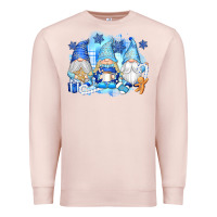 Pale Pink snowman gnome Premium Sweatshirt - texasbilliewilder