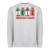 Heather Grey sedation squad Heavyweight Sweatshirt - MaliasSmallBusiness