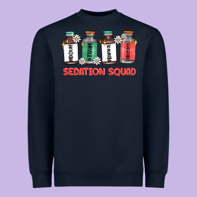 Sedation Squad Heavyweight Sweatshirt Designed By Maliassmallbusiness