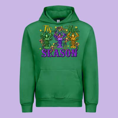 Tis The Season Crawfish Mardi Gras Urban Hoodie Designed By Fadigitalartstudio