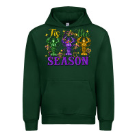 Forest Green Tis the season crawfish Mardi Gras Urban Hoodie - FaDigitalArtStudio