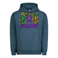 Pigment Midnight Navy Tis the season crawfish Mardi Gras Urban Hoodie - FaDigitalArtStudio