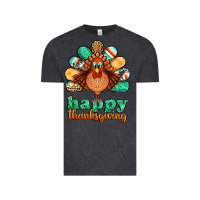 Vintage Black happy thanksgiving turkey Vintage Tee - Jasminsmagicworld
