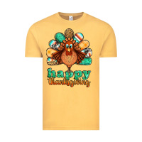 Vintage Mustard happy thanksgiving turkey Vintage Tee - Jasminsmagicworld