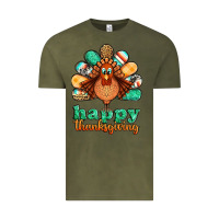 Vintage Olive happy thanksgiving turkey Vintage Tee - Jasminsmagicworld
