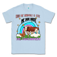 Dusty Blue buy me animals Classic Tee - MaliasSmallBusiness