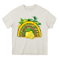 Cream lemon  rainbow Heavy Core Tee - BarkalooDesign