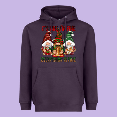 It's Fine I'm Fine Everything Is Fine Heavyweight Hoodie Designed By Nancycooperartshop