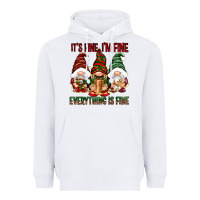 White It's fine i'm fine everything is fine Heavyweight Hoodie - NancyCooperArtShop