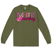 Army Green pucker up cowboy Long Sleeve Tee - NancyCooperArtShop