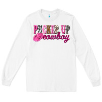 White pucker up cowboy Long Sleeve Tee - NancyCooperArtShop