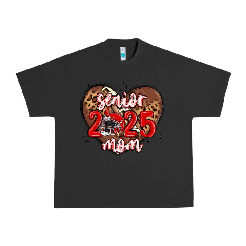 Senior 2025 Mom Football Urban Heavy Tee by MaliasSmallBusiness | Teevron