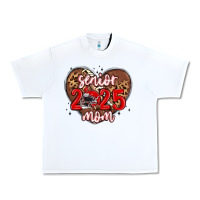 White senior 2025 mom football Urban Heavy Tee - MaliasSmallBusiness