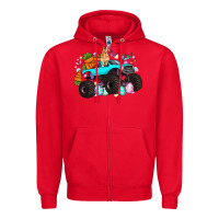 Red monster truck easter Zipper Hoodie - Artiststas