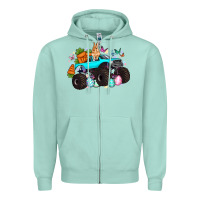 Seafoam monster truck easter Zipper Hoodie - Artiststas