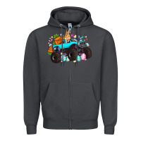 Smoke monster truck easter Zipper Hoodie - Artiststas