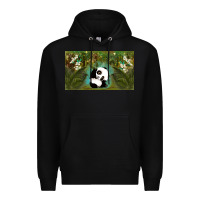 Black cute panda Premium Hoodie - TumblerDesignByShophia