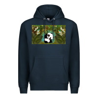 Navy cute panda Premium Hoodie - TumblerDesignByShophia