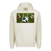 Oatmeal Heather cute panda Premium Hoodie - TumblerDesignByShophia