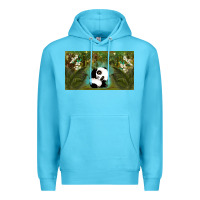 Ocean Blue cute panda Premium Hoodie - TumblerDesignByShophia