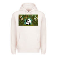 Pale Pink cute panda Premium Hoodie - TumblerDesignByShophia