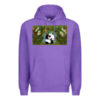 Purple cute panda Premium Hoodie - TumblerDesignByShophia