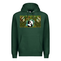 Sports Green cute panda Premium Hoodie - TumblerDesignByShophia