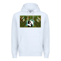 White cute panda Premium Hoodie - TumblerDesignByShophia