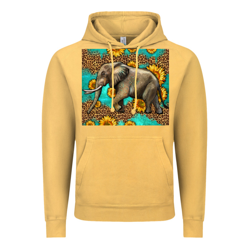 Western Sunflowers Elephant Vintage Hoodie by LillyAllenDesigns | Teevron